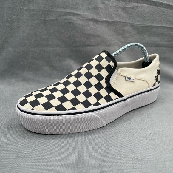 Vans Women’s Asher Checkerboard Platform Sneakers Slip On Shoes Size 11 - Picture 3 of 10